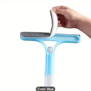 Blue Cleaning Squeegee with Scrubber